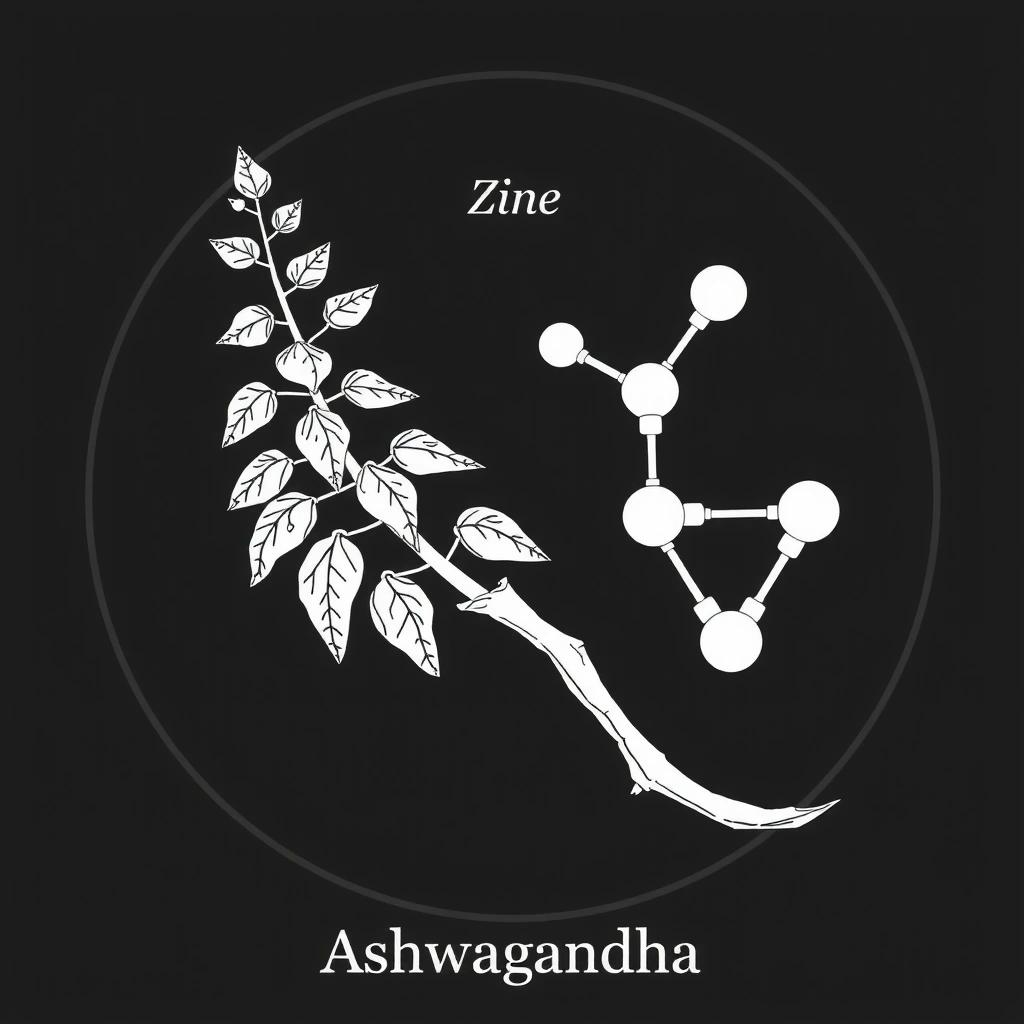 Botanische Zeichnung Ashwagandha